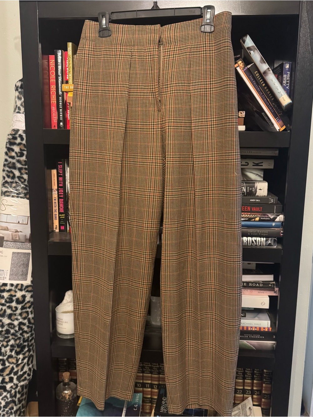 ZARA HOUNDSTOOTH TROUSER PANTS M